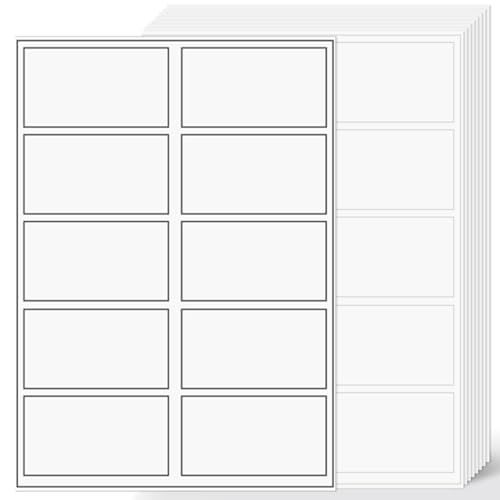 2"x4" Shipping Address Labels, 10-UP Blank Mailing Labels, White Self-Adhesive Customized Stickers for Inkjet and Laser Printer [500 Sheet, 5000 Labels] - size: 2" x 4" (10-up), style: 500 Sheets