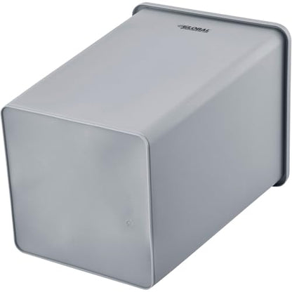 Global Industrial Square Plastic Garbage Can, 35 Gallon Capacity, Gray - color: Gray