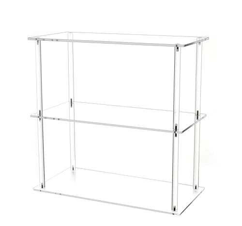 3 Tier Acrylic Display Stand for Bathroom Vanity Cosmetic Organization - size: 3 Tier, Rectangular, Large