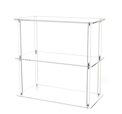 3 Tier Acrylic Display Stand for Bathroom Vanity Cosmetic Organization - size: 3 Tier, Rectangular, Large
