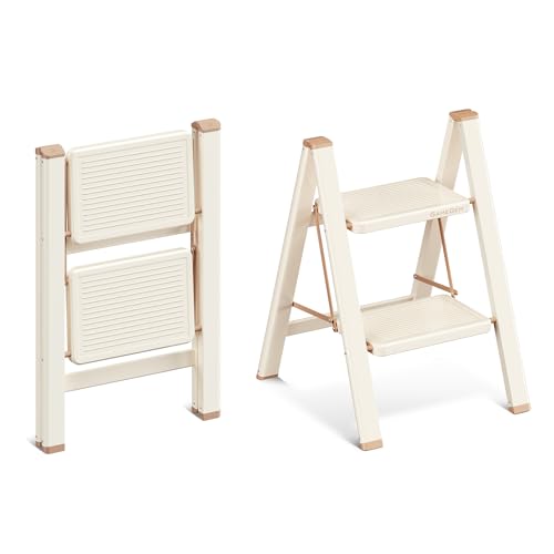 2 Step Ladder, Folding Step Stool with Anti Slip Widened Pedal - size: 2 Step