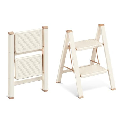 2 Step Ladder, Folding Step Stool with Anti Slip Widened Pedal - size: 2 Step
