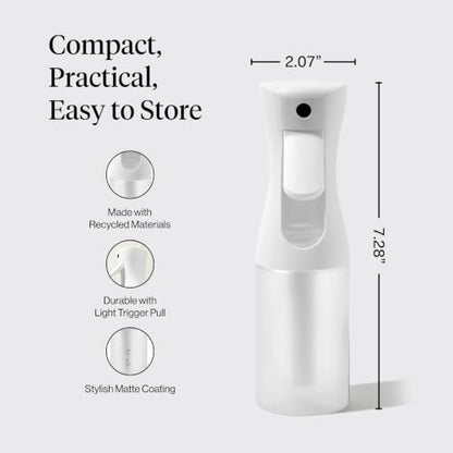 Kitsch Continuous Spray Bottle for Hair – White, 150ml - color: White