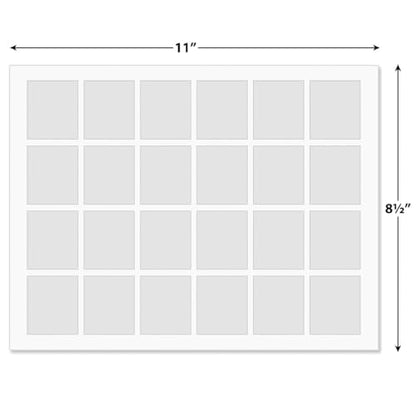 Black and White Horse Square Return Address Labels (4 Designs) - Set of 144 1-1/8" x 2-1/4" Self-Adhesive, Flat-Sheet Label - style: Black & White