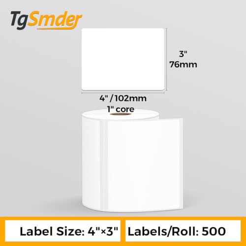 4" x 3" Direct Thermal Shipping Labels, 12 Rolls-500/Roll, 1" Core - size: 4" x 3" -12 Rolls ( 6000 labels ）