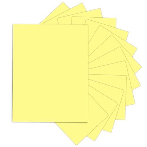 Goefun 80lb 24 Sheets Yellow Cardstock 8.5 x 11 Thick Paper - color: yellow, size: 8.5x11