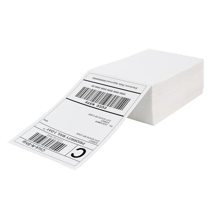 DGBDPACK 4x6 Fanfold Thermal Shipping Labels, 300 Labels Per Stack, Thick Liner & Ultra Strong Adhesive, Works with Zebra Rollo Beeprt Label Printers - size: Fanfold-300*1