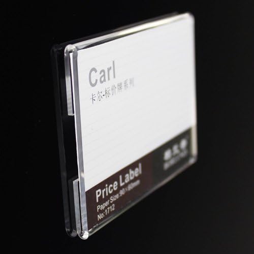 20pcs Price Label Holders, Product Sign Holders, Shelf Tag Display Stands - size: Paper Size:6x9cm