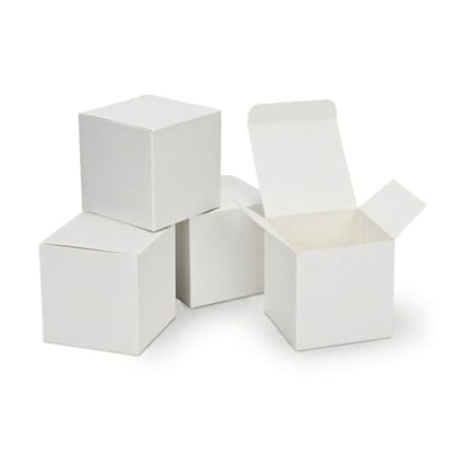Aosric White Gift Boxes with Lids 4x4x4 Inch, 24 Pack - color: White