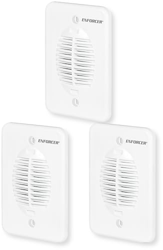 Seco-Larm SH-532BQ Pack of 3 Flush-Mount Multi-Tone Chimes, White Plastic Case, 3 Selectable Chimes, 80~88 dB Adjustable Sound Level, 12~24 VDC Operating Voltage, 130mA@12VDC Current Draw - size: Pack of 3