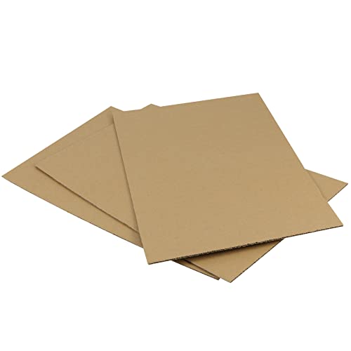 PINGEUI 50 PCS 11 x 14 Inches Brown Kraft Corrugated Cardboard Sheets, 1/8" Thick, Packaging, Crafts - size: 50 PCS 11 x 14 Inch