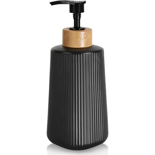 Glass Hand Soap Dispenser for Bathroom, Refillable Kitchen Dish Pump Bottle