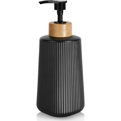 Glass Hand Soap Dispenser for Bathroom, Refillable Kitchen Dish Pump Bottle