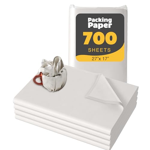 Crown Display 700 Newsprint Packing Paper for Moving 27" x 17" Moving Paper Packing Sheets - Protect Delicate Items with Wrapping Paper - Newspaper Paper for Packing Boxes - Moving Essentials - size: 700