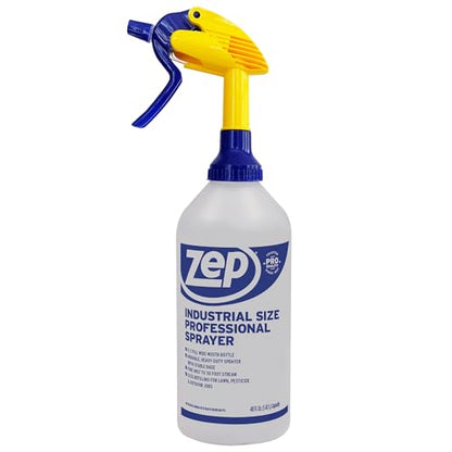 Zep Industrial Sprayer Bottle - 48 Ounces (Case of 8) C32810 - Up to 30 Foot Spray, Adjustable Nozzle - size: 48 fl oz (Pack of 8)