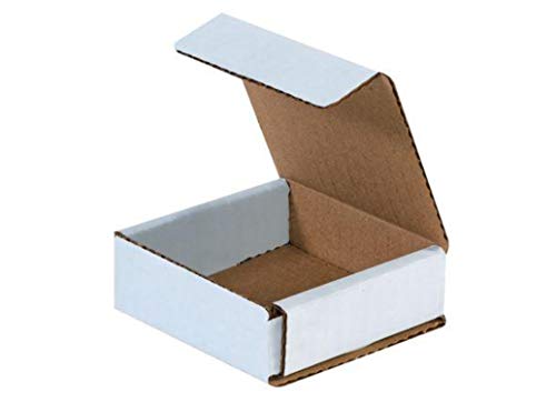 Secure Seal Shipping Boxes - 3x3x1" Mailers - White Foldable Corrugated Cardboard Packaging for Mailing, Moving, Storage, and Organizing - Strong Lightweight Foldable (Bulk 100 Pack) - size: 3x3x1 Pack of 100
