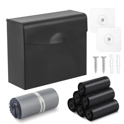 Sanitary Napkin Disposal Receptacle,9.4x7.8x3.5 inches Black - color: Black