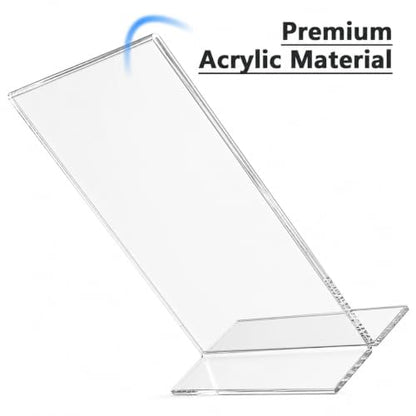 MaxGear 12 Pack Acrylic Sign Holder 5x7 inch Double-Sided Display, Vertical - size: 5"x7"- 12 Pack