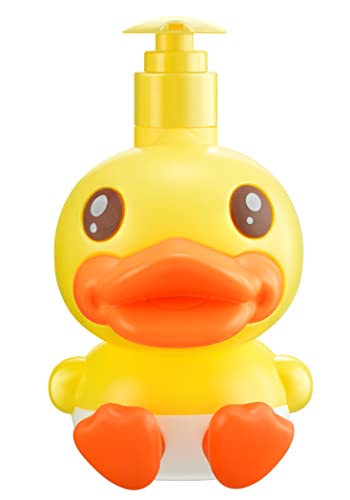 Plastic Cute Duck Soap Dispenser for Kid or Children with Pump - color: Yellow