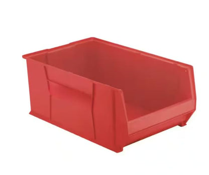 Red Stackable Storage Bin, Plastic Organizer (1-Pack) IN12107