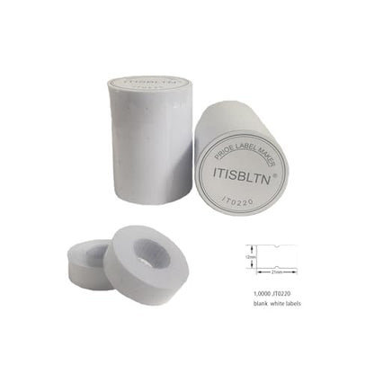 10,000pcs White Blank Price Labels Fits MX-5500 Pricing Gun - style: 10 Rolls (Each roll 1000pads)