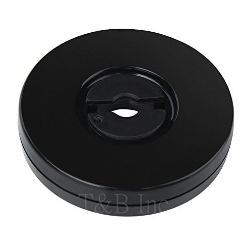 TamBee 4 Pack 2 Inch Acrylic Lazy Susan Turntable Organizer, 360° Rotation Display Base, Acrylic for Spice Rack, Cake, Kitchen Cabinet, Pantry Decorating Black - size: 2 inch Black