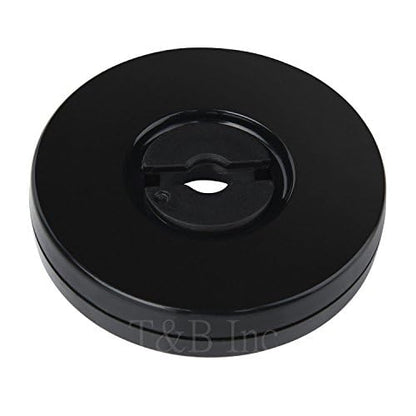 TamBee 4 Pack 2 Inch Acrylic Lazy Susan Turntable Organizer, 360° Rotation Display Base, Acrylic for Spice Rack, Cake, Kitchen Cabinet, Pantry Decorating Black - size: 2 inch Black