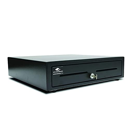 APG VB320-BL1616-B10 Vasario Series Standard-Duty Painted-Front Cash Drawer with MultiPRO 320 Interface, 24V, 16.2" x 4.3" x 16.3", Black