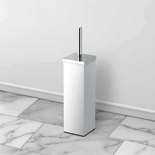 Gatco 1488 Elegant Square Toilet Brush Holder, Chrome - color: Chrome, size: 15"H, style: Elegant