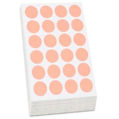 ChromaLabel Apricot Dot Stickers on Sheets, 3/4 Inch Round, 1,008/Pack - color: Apricot