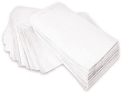 Flexicore Packaging Flat White Kraft Paper Bags (White, 12"x15")(100 Qty) - size: 12"x15"
