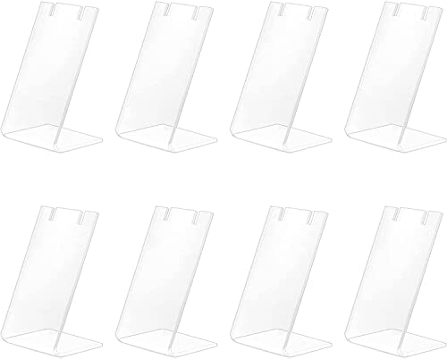 PH PandaHall 10pcs Acrylic Earring Holder Single Pair L-Shape Jewelry Displays Stand Earring Organizer for Jewelry Dangling Slant Back Display Props Show Retail Store Marketing 1.3x1.7x3 Inch