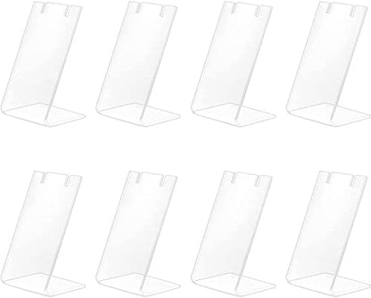 PH PandaHall 10pcs Acrylic Earring Holder Single Pair L-Shape Jewelry Displays Stand Earring Organizer for Jewelry Dangling Slant Back Display Props Show Retail Store Marketing 1.3x1.7x3 Inch