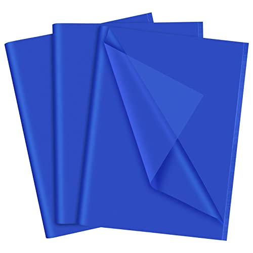 NEBURORA 60 Sheets Blue Tissue Paper Set Gift Wrap Paper(Blue) - color: Blue