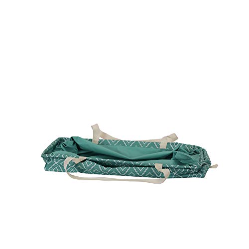 Household Essentials Rectangular Krush Container, All‑Purpose Utility Tote with Diamond Pattern, Teal - color: Teal Geo