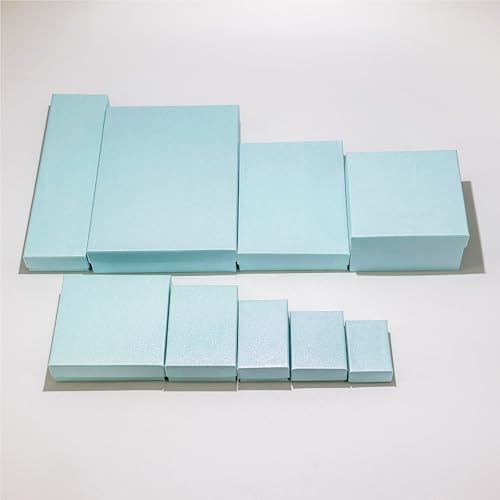 TheDisplayGuys 100 Cardboard Jewelry Gift Boxes with Inserts - Turquoise