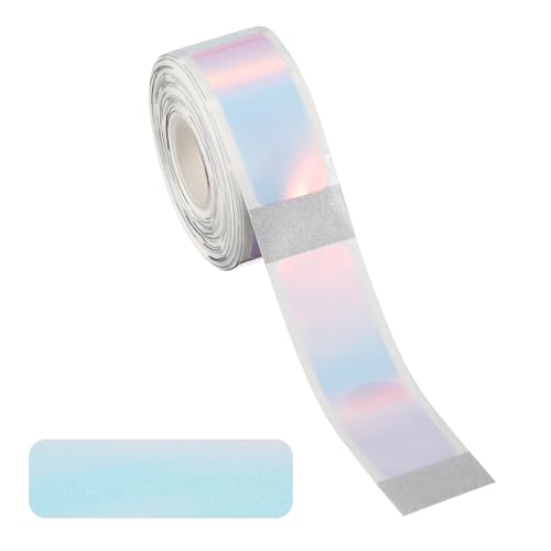 PATIKIL Holographic Thermal Label Stickers 1.6x0.5 Holographic Label - color: Translucent Blue-purple, size: 1.6x0.5"