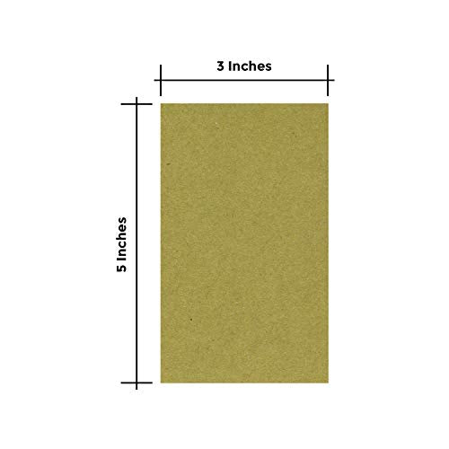 25 Sheets of Chipboard, 30pt (Point) Medium Weight Cardboard .030 Caliper Thickness, Craft and Packing, Brown Kraft Paper Board (3 x 5) - size: 3 x 5