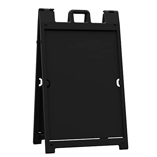 Plasticade Signicade Deluxe A Frame Sidewalk Curb Sign in Black - size: 24 x 36 inches