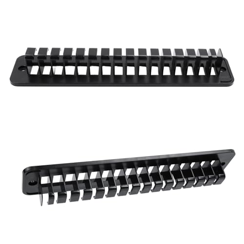 Dnyta 2Pcs Hat Organizer for Baseball Caps, Wall Mounted Adhesive Hat Rack Holds 32 Caps, Cap Storage or Display Space Saver Organizer for Closet, Bedroom (Black)