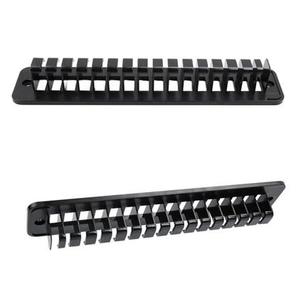 Dnyta 2Pcs Hat Organizer for Baseball Caps, Wall Mounted Adhesive Hat Rack Holds 32 Caps, Cap Storage or Display Space Saver Organizer for Closet, Bedroom (Black)