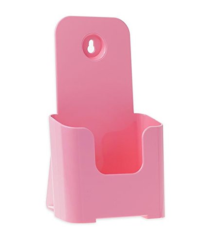 SOURCE ONE Tri Fold Brochure Holder 4X9 (1 Pack, Pink) - color: Pink, size: 1 Pack