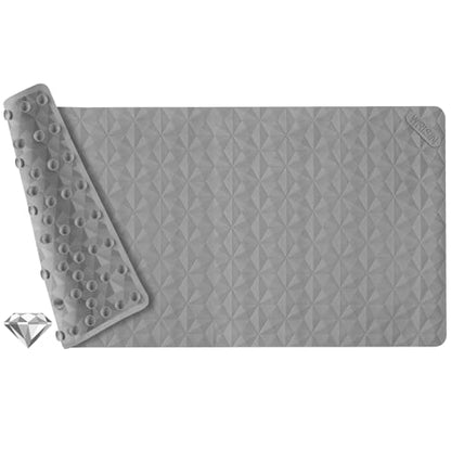 Non Slip Bathtub Mat for Bath Tub Shower - 268 Vacuum Suction Cups - color: Gray, size: 35" x 17" (Rectangular)
