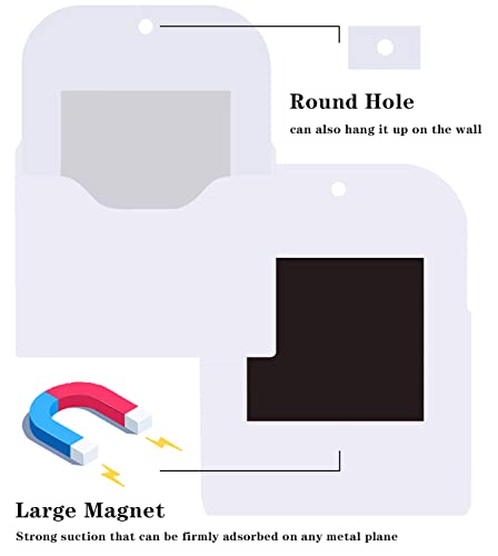 3 Pack Magnetic Paper Holder - Refrigerator, File Cabinets & Fridge - Wall Hanging File Organizer - Mail Letter Notebook Planners