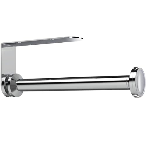 theaoo Paper Towel Holder Under Cabinet, One-Hand Tear, Wall Mount, Silver - color: Silver