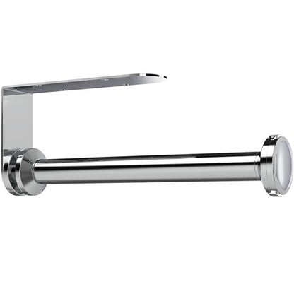 theaoo Paper Towel Holder Under Cabinet, One-Hand Tear, Wall Mount, Silver - color: Silver