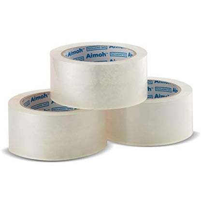 Aimoh Heavy Duty Clear Packing Tape, 24 Rolls, 1.88 in x 60 yd, 2.7 mil - size: 24 Rolls (2.7 Mill / 60 yd)