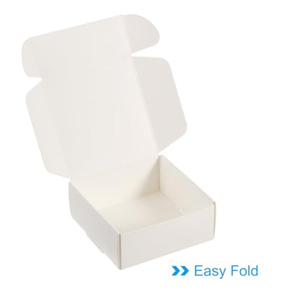 PATIKIL 3"x3"x1.5" Paper Soap Box, 20 Pack Homemade Soap Boxes Square Presents Packaging Boxes for Birthday Christmas DIY Craft, White - color: White