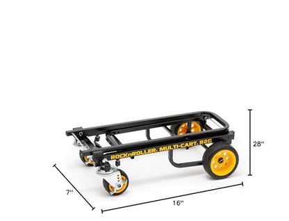 Rock-N-Roller R2G (Micro Ground Glider) 8-in-1 Folding Multi-Cart/Hand Truck/Dolly/Platform Cart/26" to 39" Telescoping Frame/350 lbs. Load Capacity, Black - style: Ground Glider