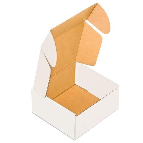 50 pack Small Shipping Box,4x4x2''Corrugated Mailer,YUNSY-BOX Cardboard Box - size: 4X4X2